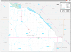 Lac-Qui-Parle Premium<br>Wall Map